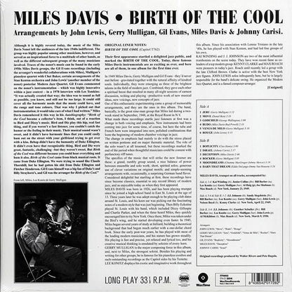 Miles Davis - Birth Of The Cool (ltd. ed.) (180g) (LP) - PureSound Records