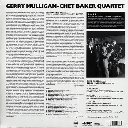 Gerry Mulligan & Chet Baker Quartet - Gerry Mulligan, Chet Baker Quartet (incl. mp3) (LP) - PureSound Records