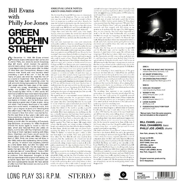 Bill Evans, Philly Joe Jones - Green Dolphin Street (ltd. ed.) (LP) - PureSound Records
