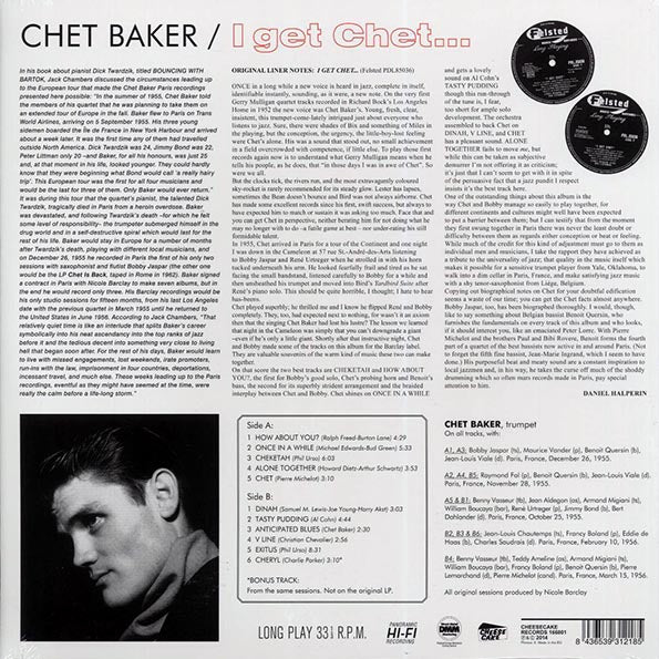 Chet Baker, Bobby Jaspar - I Get Chet (ltd. ed.) (LP) - PureSound Records
