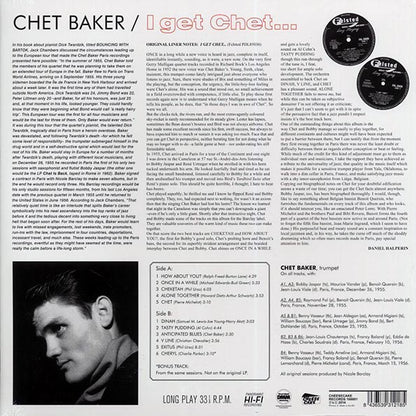 Chet Baker, Bobby Jaspar - I Get Chet (ltd. ed.) (LP) - PureSound Records