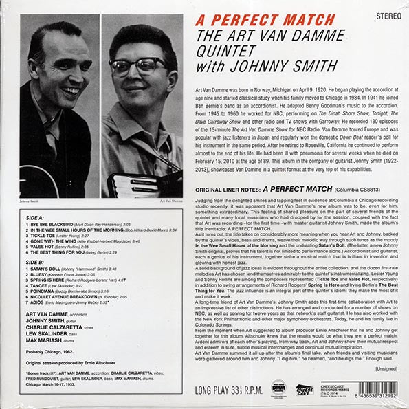 Art Van Damme Quintet - A Perfect Match (ltd. ed.) (LP) - PureSound Records