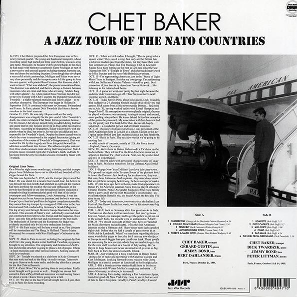 Chet Baker - Chet Baker In Europe: A Jazz Tour Of The Nato Countries (ltd. ed.) (180g) (LP) - PureSound Records