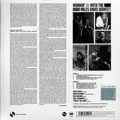 Miles Davis Quintet - Workin' With Miles Davis Quintet (+bonus track) (ltd. ed.) (180g) (LP) - PureSound Records