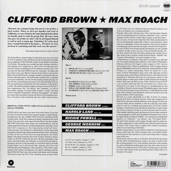 Clifford Brown, Max Roach - Clifford Brown & Max Roach (ltd. ed.) (180g) (LP) - PureSound Records