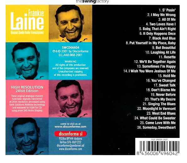 Frankie Laine - Original Studio Radio Transcriptions (CD)