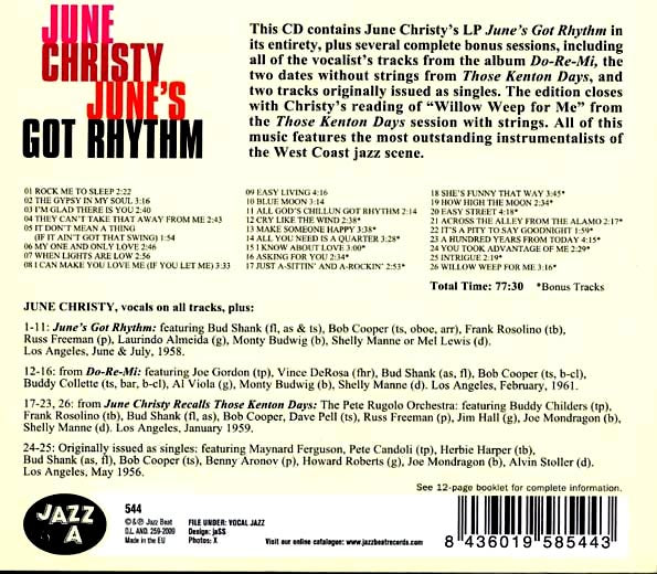 June Christy - June's Got Rhythm (CD)