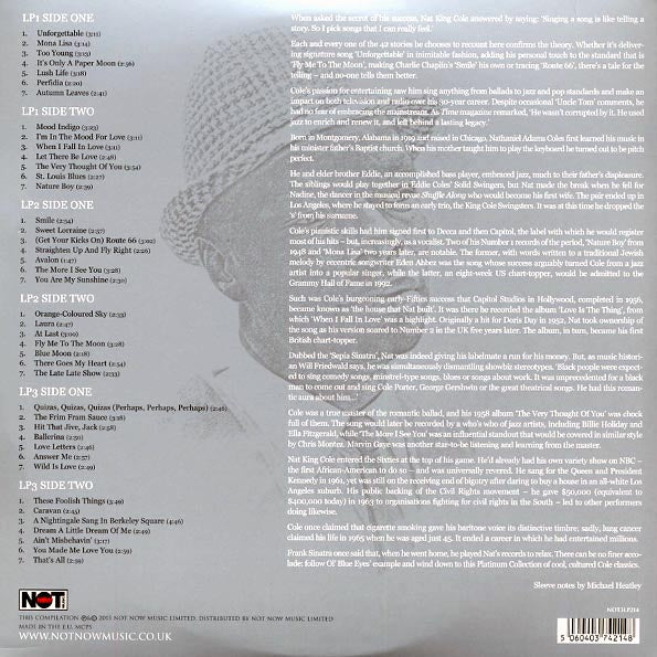 Nat King Cole - The Platinum Collection (3xLP) (LP) - PureSound Records
