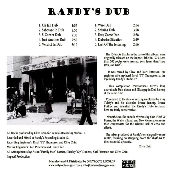 Impact All Stars - Randy's Dub (LP) - PureSound Records