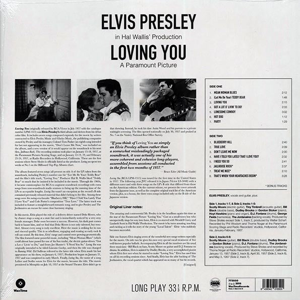 Elvis Presley - Loving You (incl. mp3) (LP) - PureSound Records
