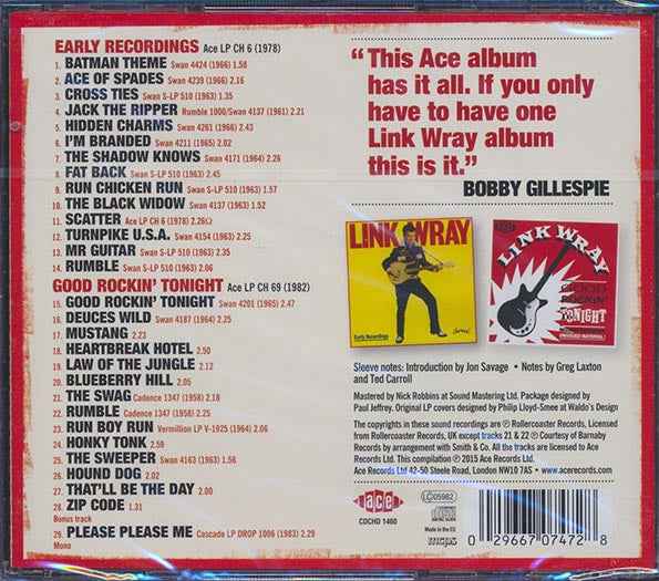 Link Wray - Early Recordings + Good Rockin' Tonight (2 albums on 1 CD) (CD)