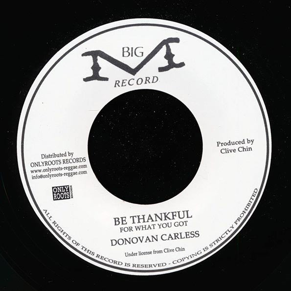 Donovan Carless - Be Thankful  /  Version (7")