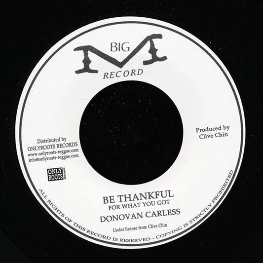 Donovan Carless - Be Thankful  /  Version (7")