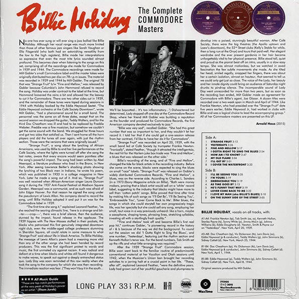 Billie Holiday - The Complete Commodore Masters (ltd. ed.) (LP) - PureSound Records