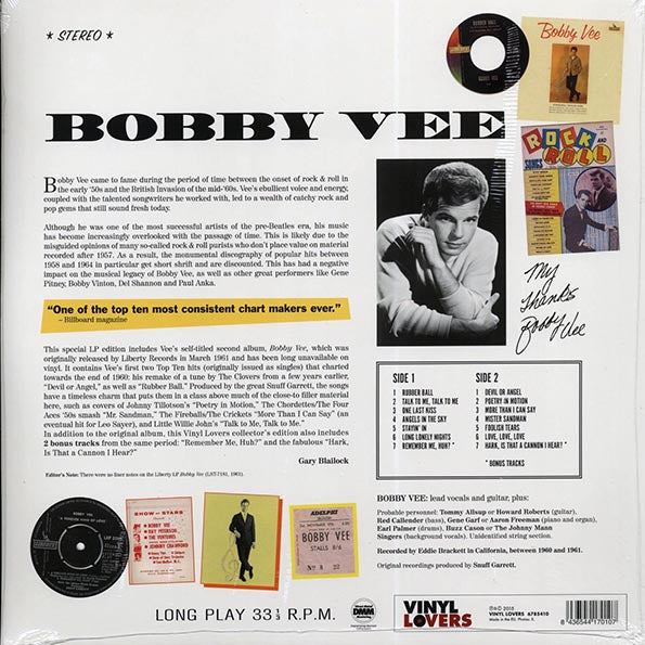 Bobby Vee - Bobby Vee (ltd. ed.) (LP) - PureSound Records