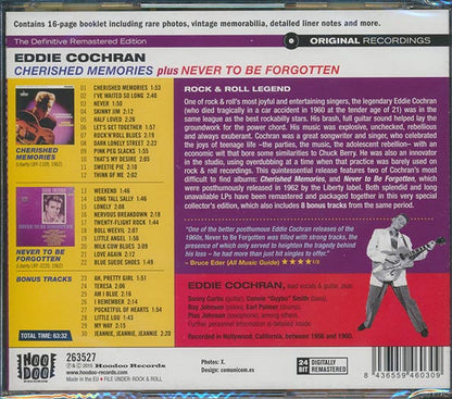 Eddie Cochran - Cherished Memories + Never To Be Forgotten (2 albums on 1 CD) (30 tracks) (+8 bonus tracks) (incl. 16-page booklet) (remastered) (24-bit master (CD)