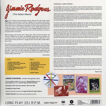 Jimmie Rodgers - Jimmie Rodgers (The Debut Album) (+2 bonus tracks) (ltd. ed.) (LP) - PureSound Records