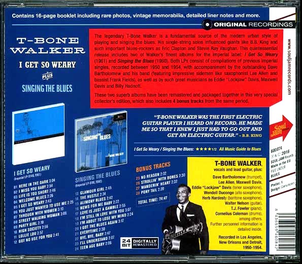 T-Bone Walker - I Get So Weary + Singing The Blues (incl. large booklet) (CD)