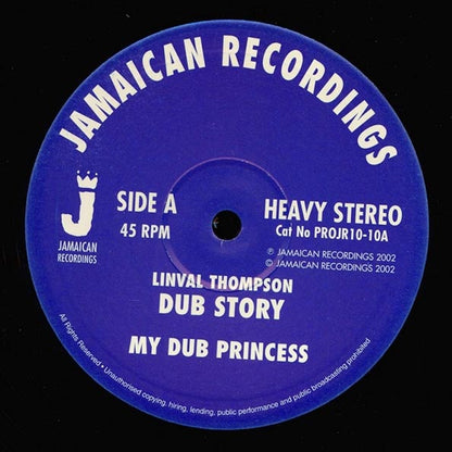 Linval Thompson - My Dub Princess  /  Linval Thompson - Cheat Me Outta Dub (10")