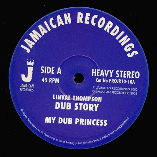 Linval Thompson - My Dub Princess  /  Linval Thompson - Cheat Me Outta Dub (10")
