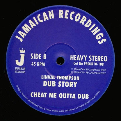 Linval Thompson - My Dub Princess  /  Linval Thompson - Cheat Me Outta Dub (10")