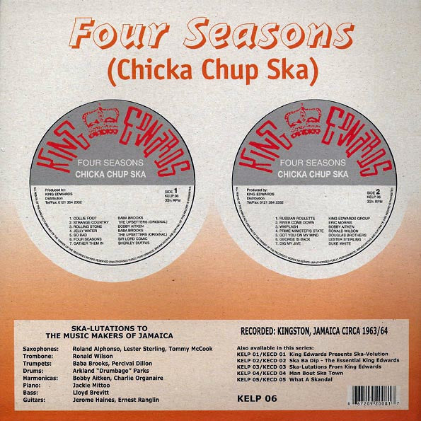 Baba Brooks, The Upsetters, Bobby Aitken, Etc. - Four Seasons: Chicka Chup Ska (LP) - PureSound Records