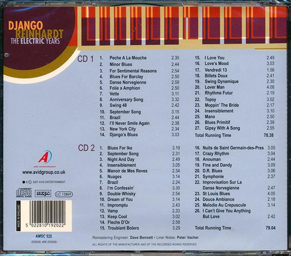 Django Reinhardt - The Electric Years (CD)