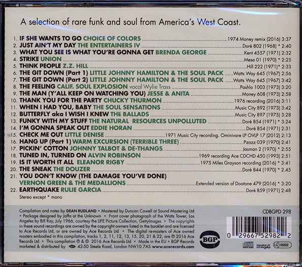 Various - California Soul: Funk & Soul From The Golden State 1967-1976 (CD)