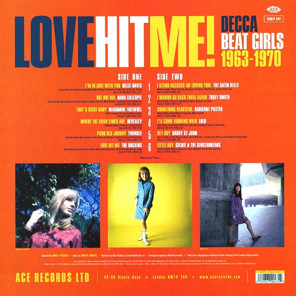Marianne Faithfull, Billy Davis, The Orchids, Etc. - Love Hit Me! Decca Beat Girls 1963-1970 (LP) - PureSound Records