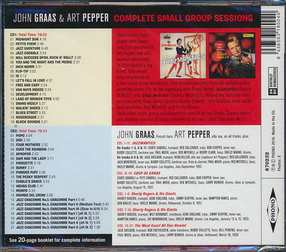 John Graas, Art Pepper - Complete Small Group Sessions (2xCD) (incl. large booklet) (CD)