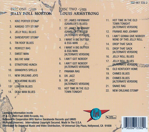 Louis Armstrong, Jelly Roll Morton - Birth Of Jazz (36 tracks) (2xCD) (CD)