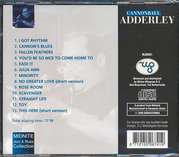 Cannonball Adderley - Bebop Jazz Classics (CD)