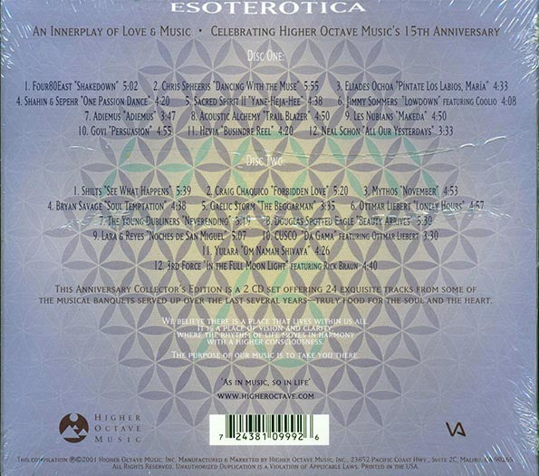 Various - Esoterotica: An Innerplay Of Love & Music Celebrating Higher Octave Music's 15th Anniversary (24 tracks) (2xCD) (CD)