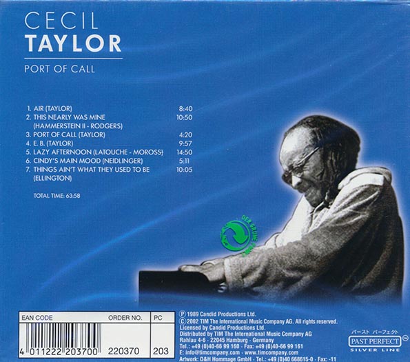 Cecil Taylor - Port Of Call (CD)