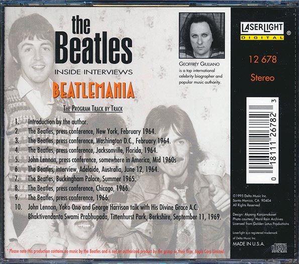 The Beatles - Beatlemania: Inside Interviews (CD)
