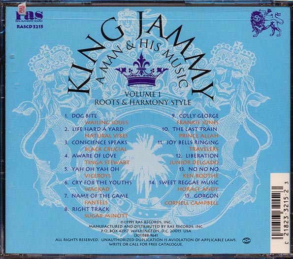 Wailing Souls, The Viceroys, Horace Andy, Etc. - King Jammy A Man & His Music Volume 1 Roots & Harmony Style (CD)
