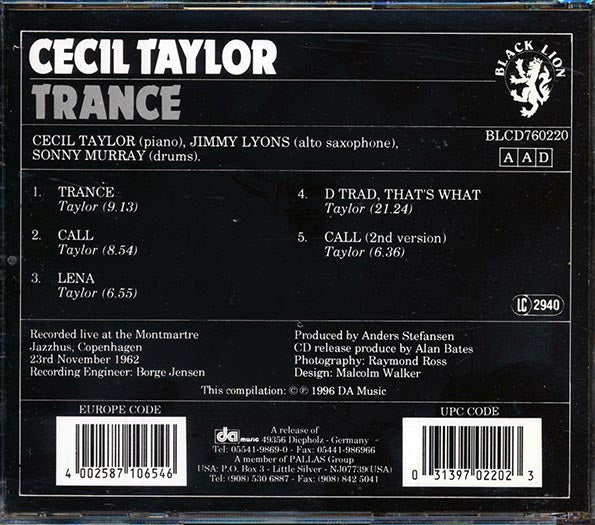 Cecil Taylor - Trance (CD)