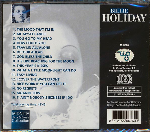 Billie Holiday - The Voice Of Jazz (CD)