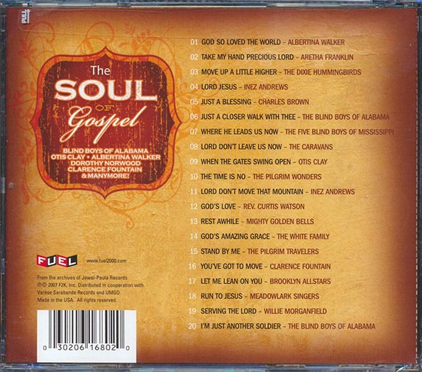 Otis Clay, Aretha Franklin, Meadowlark Singers, Charles Brown, Etc. - The Soul Of Gospel (CD)