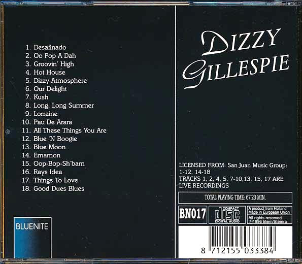 Dizzy Gillespie - Dizzy Atmosphere (CD)