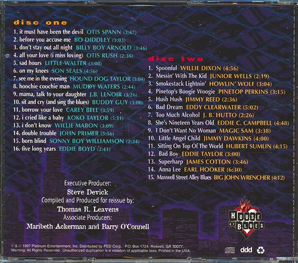 Bo Diddley, Muddy Waters, Howlin' Wolf, Willie Dixon, Etc. - House Of Blues: Essential Chicago Blues (31 tracks) (CD)