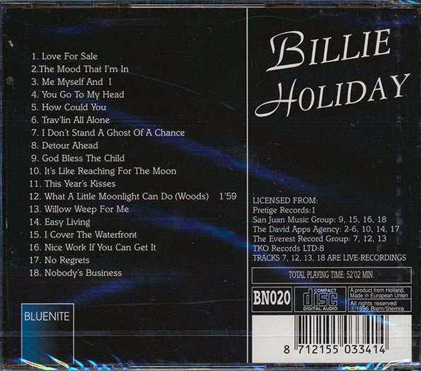 Billie Holiday - The Voice Of Jazz (CD)