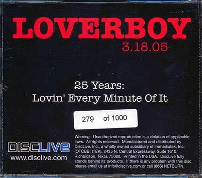 Loverboy - Live In Dallas, Texas, 3.18.05 (numbered ltd.ed.) (CD)