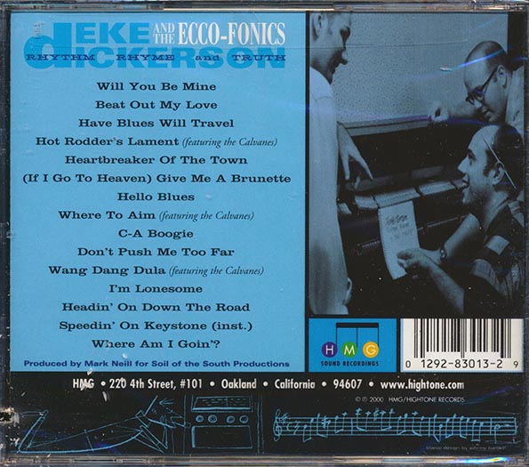 Deke Dickerson & The Ecco-Fonics - Rhythm Rhyme And Truth (CD)