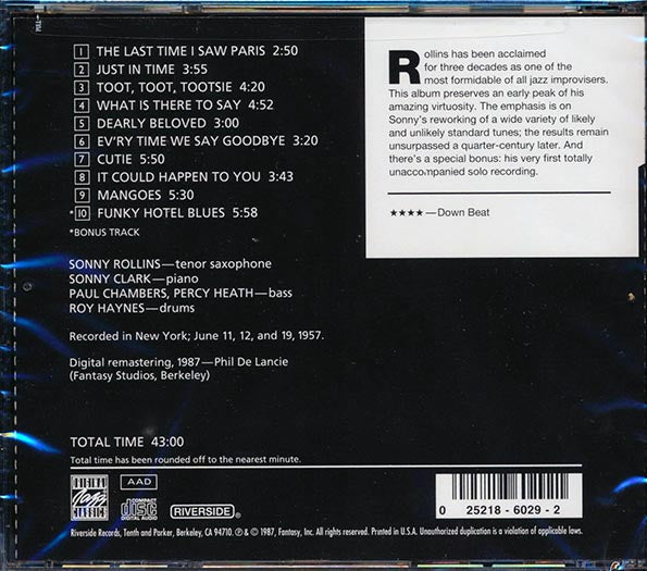 Sonny Rollins - The Sound Of Sonny (CD)
