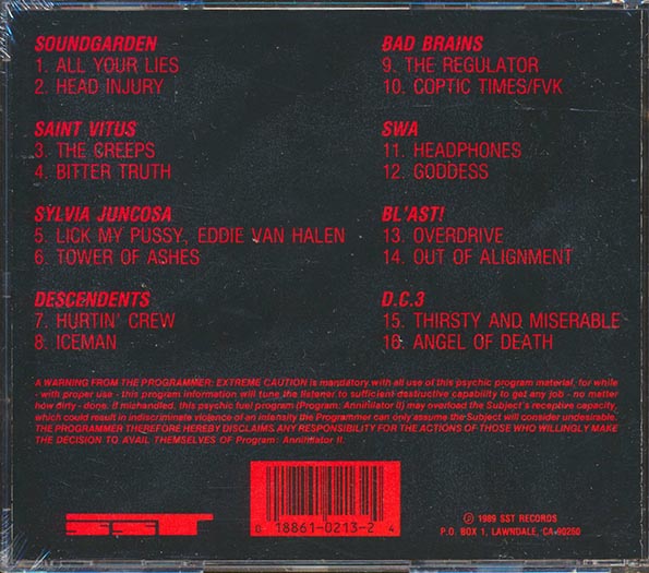 Bad Brains, Soundgarden, Descendents, Etc. - Program: Annihilator II (CD)