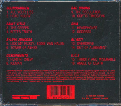 Bad Brains, Soundgarden, Descendents, Etc. - Program: Annihilator II (CD)