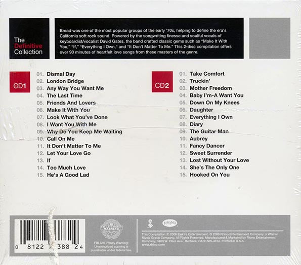 Bread - The Definitive Collection (30 tracks) (2xCD) (marked/ltd stock) (CD)