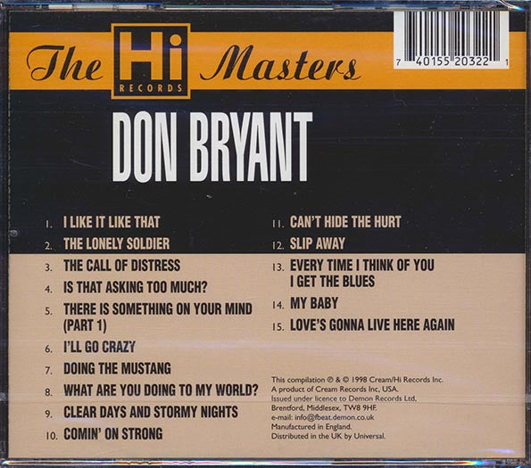 Don Bryant - The Hi Records Masters (CD)