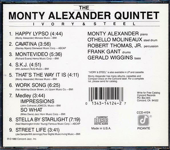 Monty Alexander Quintet - Ivory & Steel (CD)